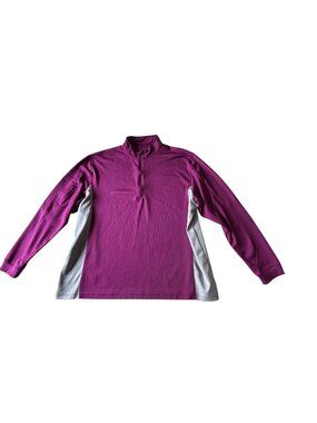 Snake Eyes Players 1/4 zip Pullover Womens XL Purple Active Stretch Long Sleeve